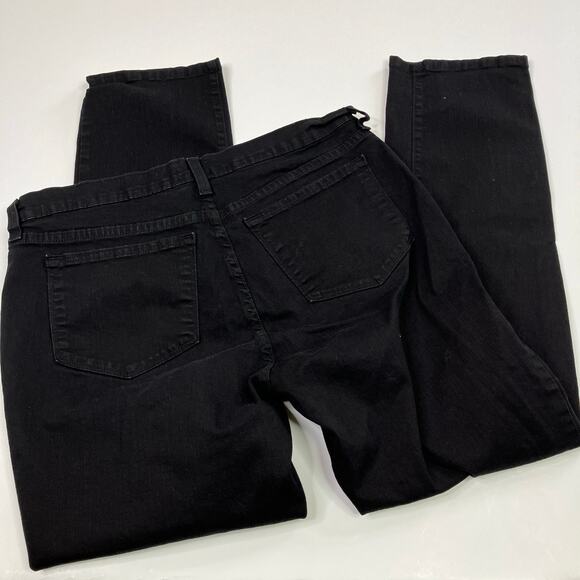 NYDJ | Black Jeans Straight Leg Denim 99% Cotton Womens 12 PETITE - Picture 6 of 6